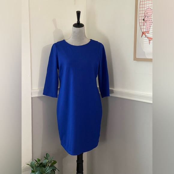 🔵5 For $15🔵 Chico’s Cobalt Blue So Slimming Dress - Picture 1 of 9